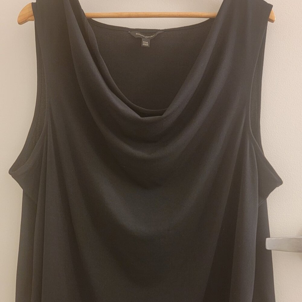 Banana Republic cowl neck black blouse (XXL)